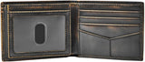 Fossil Wade Læder Bifold tegnebog til mænd 11,43 cm L x 1,905 cm B x 8,89 cm H Herrepung Naty Shop