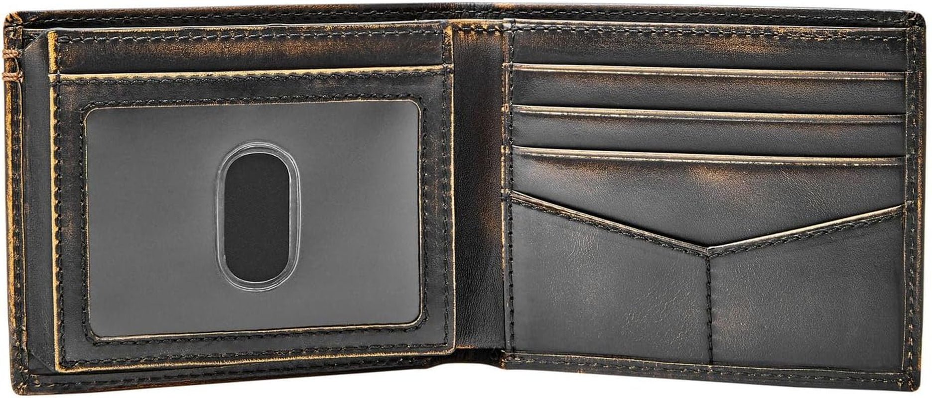 Fossil Wade Læder Bifold tegnebog til mænd 11,43 cm L x 1,905 cm B x 8,89 cm H Herrepung Naty Shop