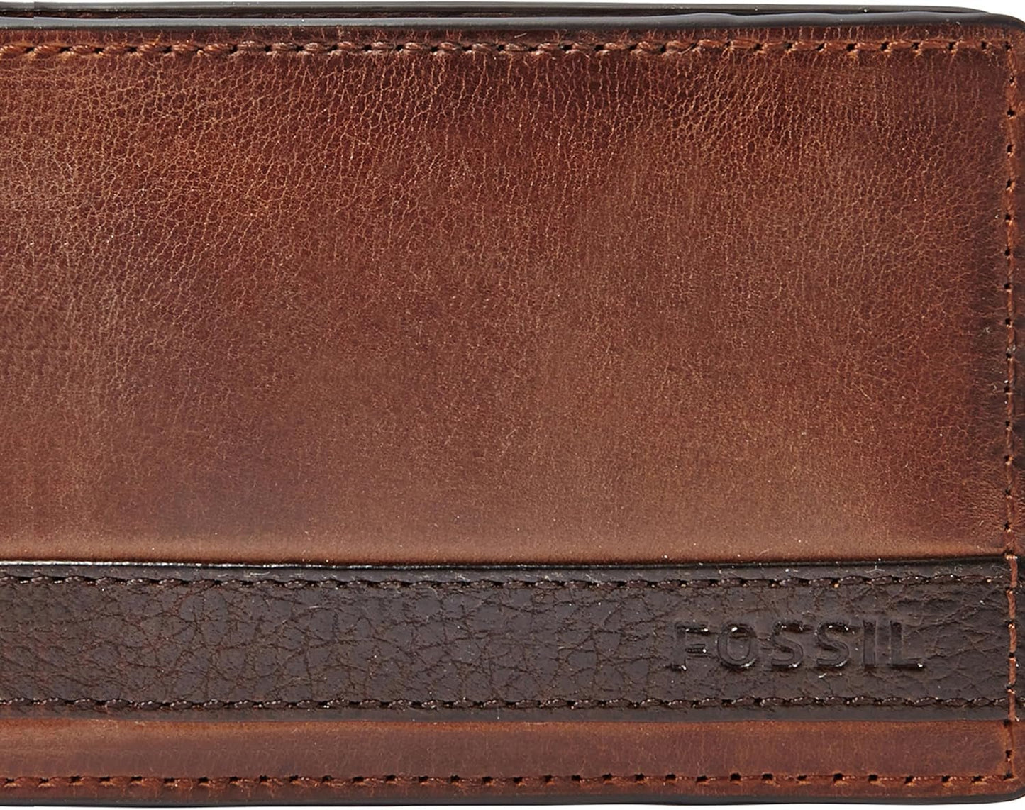 Fossil mænds Quinn læder bifold pung 10 cm L x 1,5 cm B x 7 cm H Herre pung Naty Shop