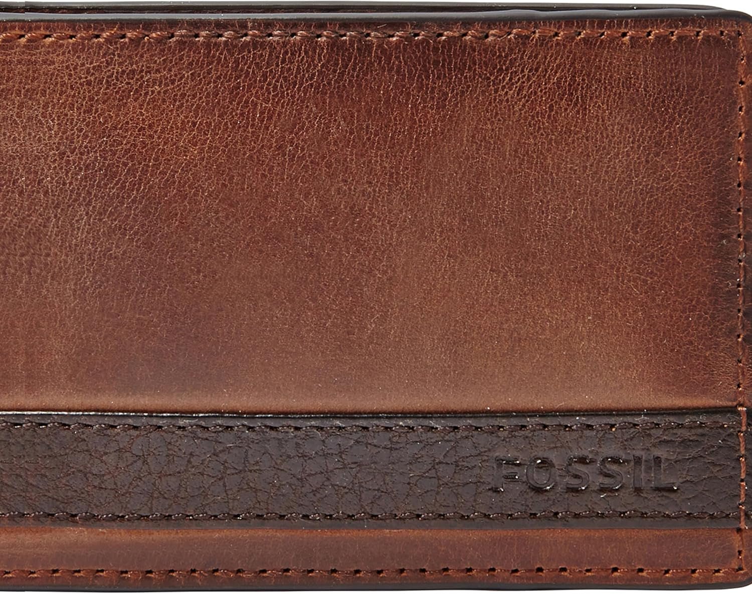 Fossil mænds Quinn læder bifold pung 10 cm L x 1,5 cm B x 7 cm H Herre pung Naty Shop