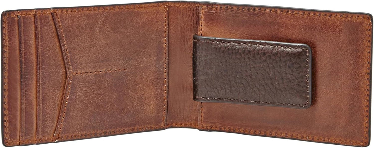 Fossil mænds Quinn læder bifold pung 10 cm L x 1,5 cm B x 7 cm H Herre pung Naty Shop