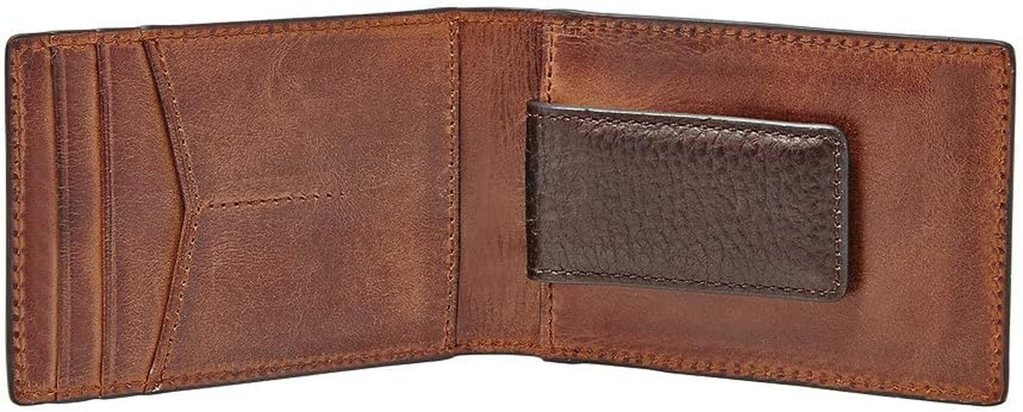 Fossil mænds Quinn læder bifold pung 10 cm L x 1,5 cm B x 7 cm H Herre pung Naty Shop