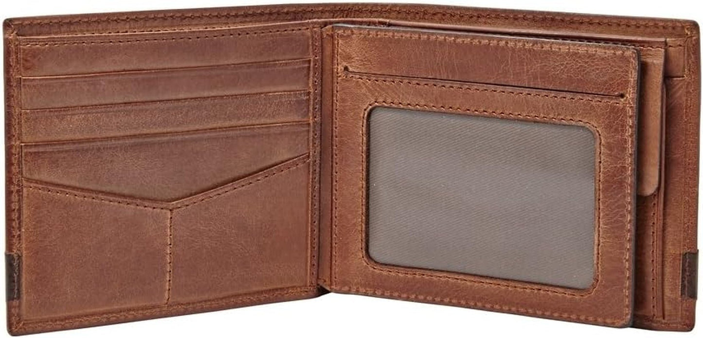 Fossil mænds Quinn læder bifold pung 11,43 cm L x 2,54 cm B x 9,525 cm H Herre pung Naty Shop