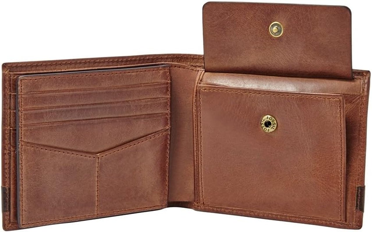 Fossil mænds Quinn læder bifold pung 11,43 cm L x 2,54 cm B x 9,525 cm H Herre pung Naty Shop