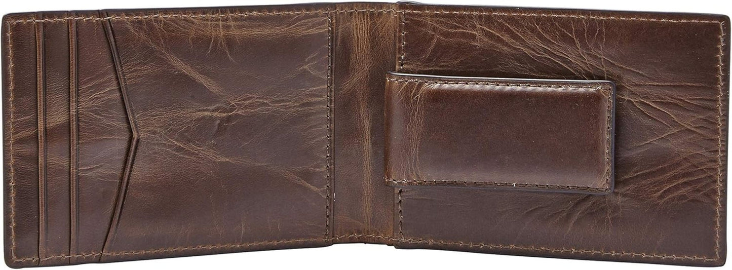 Fossil Andrew Læder Bifold tegnebog til mænd 11,5 cm L x 1,9 cm B x 7,7 cm H Herrepung Naty Shop
