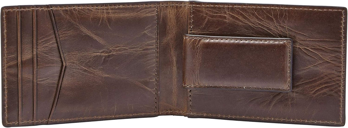 Fossil Andrew Læder Bifold tegnebog til mænd 11,5 cm L x 1,9 cm B x 7,7 cm H Herrepung Naty Shop