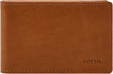 Fossil Andrew Læder Bifold pung til mænd 11,5 cm L x 1,9 cm B x 7,7 cm H Herrepung Naty Shop Saddle
