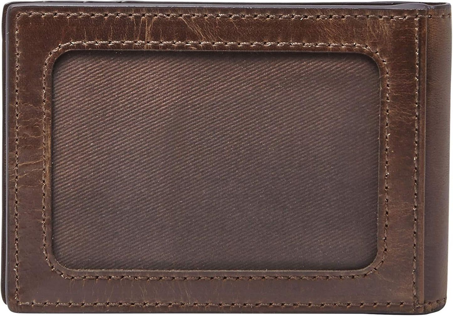 Fossil Andrew Læder Bifold tegnebog til mænd 11,5 cm L x 1,9 cm B x 7,7 cm H Herrepung Naty Shop