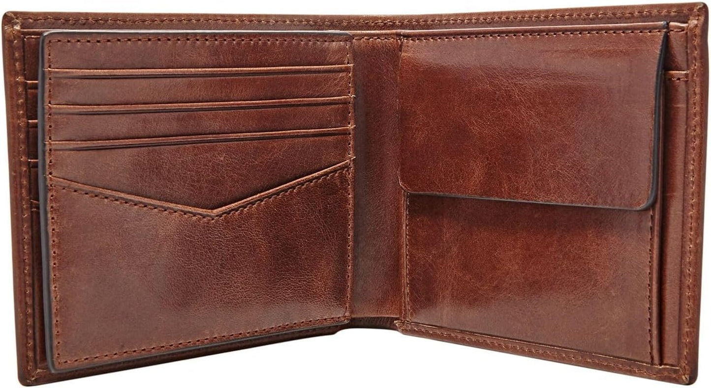 Mænd Fossil Ryan Læder Bifold tegnebog 11,43 cm L x 2,54 cm B x 9,525 cm H Herre Pung Naty Shop