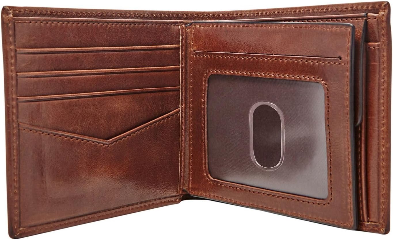 Mænd Fossil Ryan Læder Bifold tegnebog 11,43 cm L x 2,54 cm B x 9,525 cm H Herre Pung Naty Shop