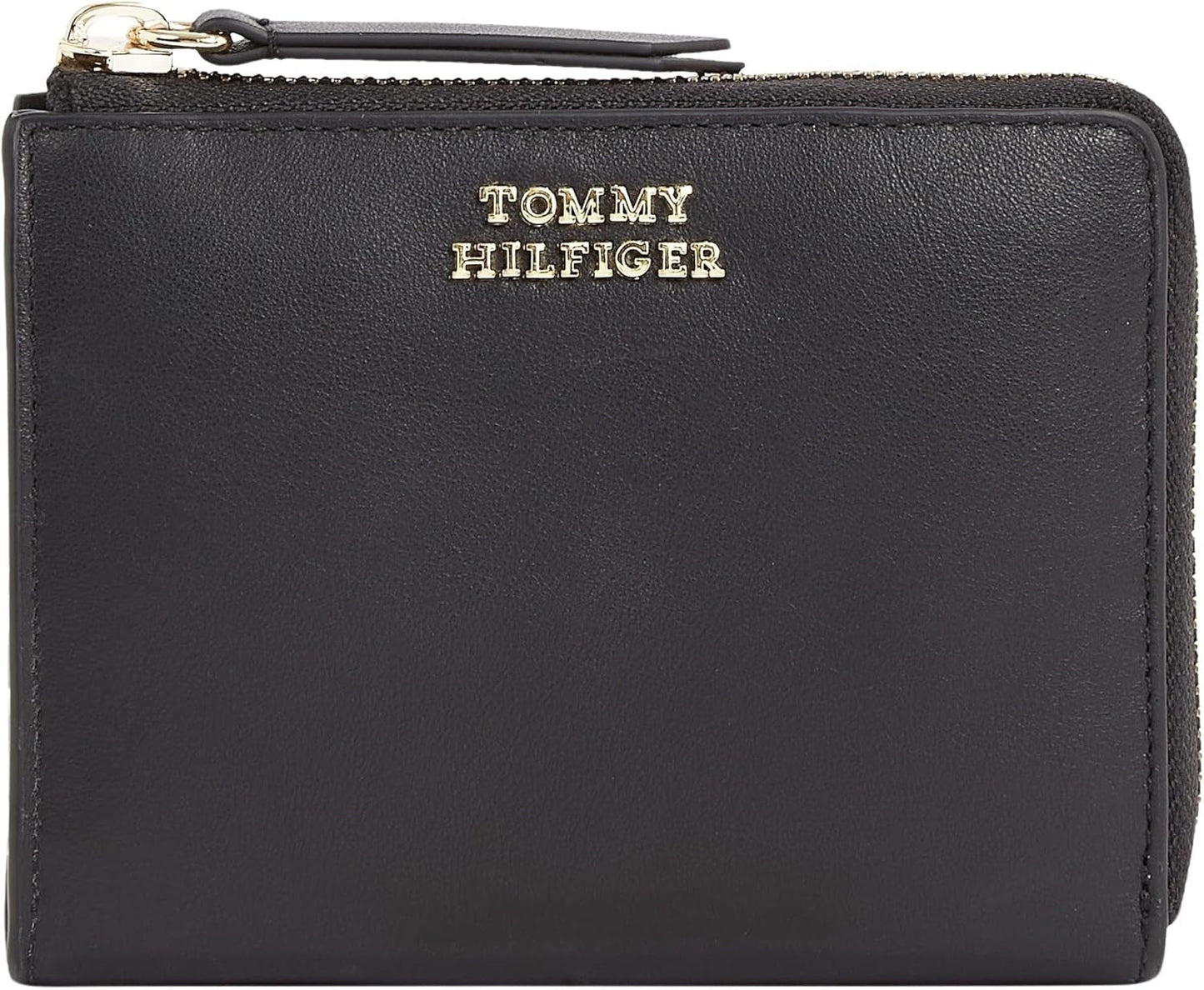 Dame pung Tommy Hilfiger HILFIGER LEATHER MED ZA, sort (sort), OS Damepung Naty Shop Standard titel