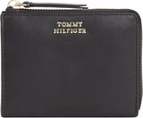 Dame pung Tommy Hilfiger HILFIGER LEATHER MED ZA, sort (sort), OS Damepung Naty Shop Standard titel