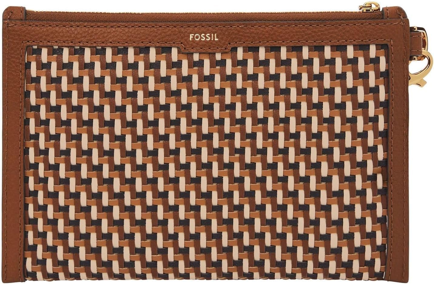 Fossil damepung i læder eller polyester Damepung Naty Shop Brun og guld