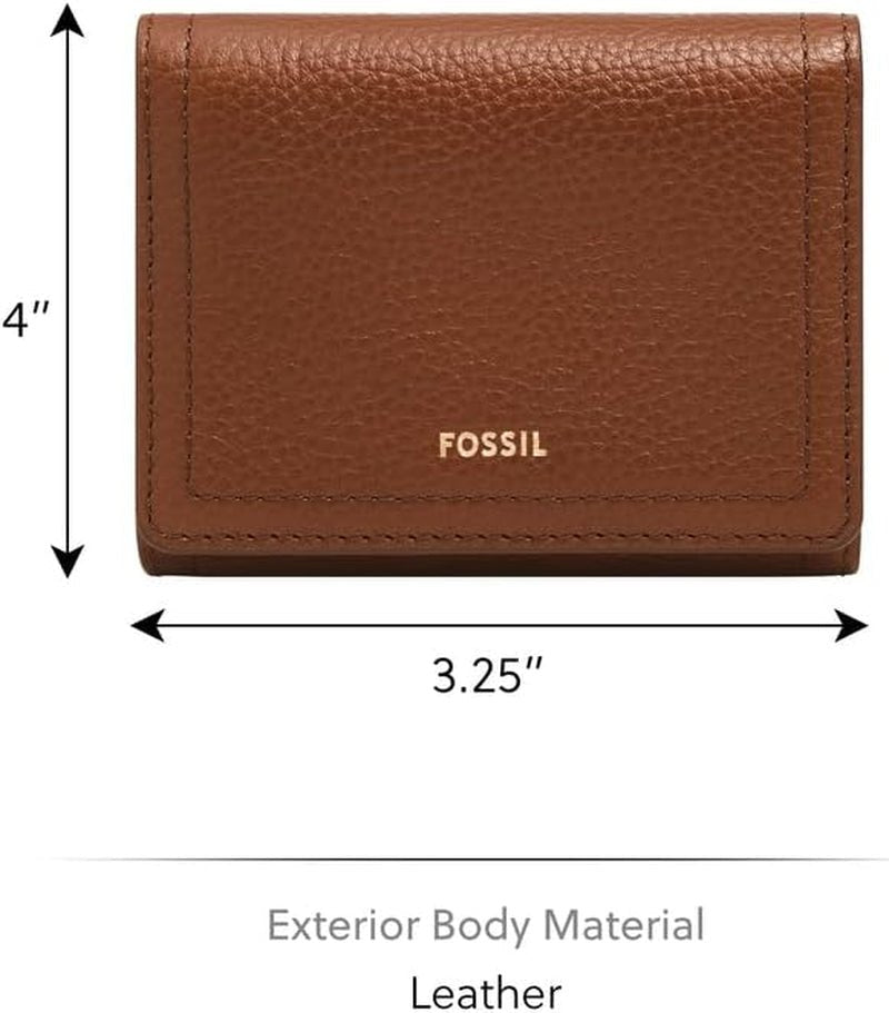 Fossil Logan Tri-Fold tegnebog til kvinder, brun Naty Shop damepung