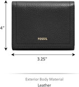 Fossil Logan Tri-Fold tegnebog til kvinder, sort Naty Shop damepung