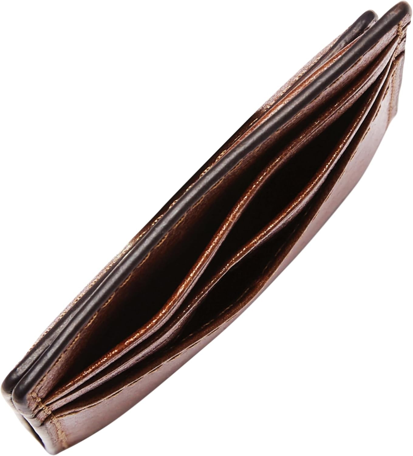 Fossil Andrew-pung til mænd, Cognac-læderpung 7,2 cm L x 0,5 cm B x 10 cm H ML4173222 Pung til mænd Naty Shop