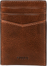 Fossil Andrew Læderkortpung til mænd Cognac 7,2 cm L x 0,5 cm B x 10 cm H ML4173222 Herrepung Naty Shop Standardtitel
