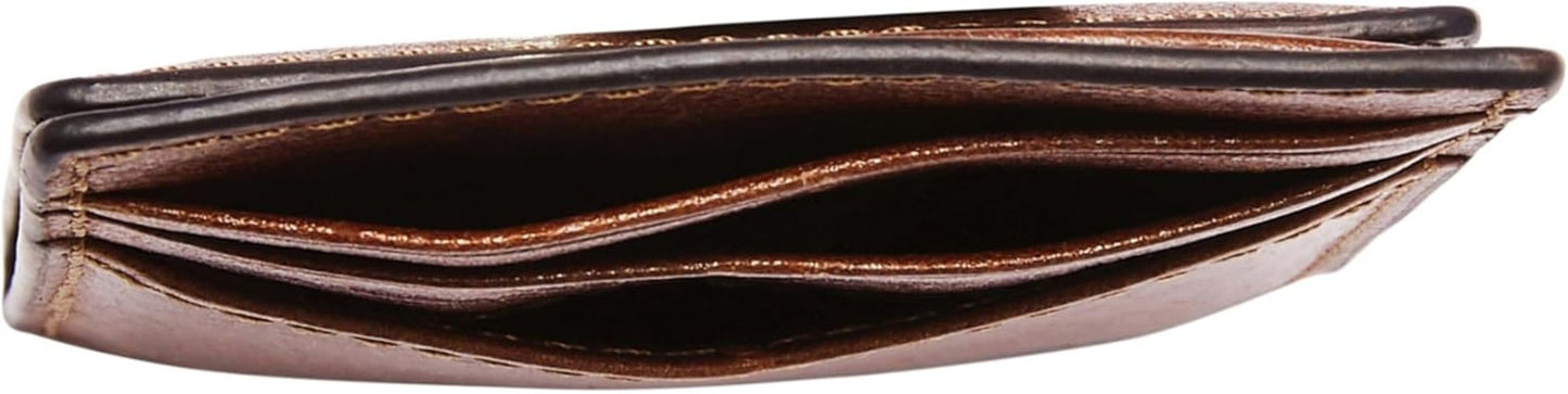 Fossil Andrew-pung til mænd, Cognac-læderpung 7,2 cm L x 0,5 cm B x 10 cm H ML4173222 Pung til mænd Naty Shop