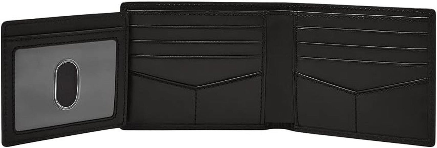Fossil mænds pung - Derrick RFID læder bifold med flip ID, ML3681001 - 10,9 cm L x 1,27 cm B x 8,9 cm H Herre pung Naty Shop