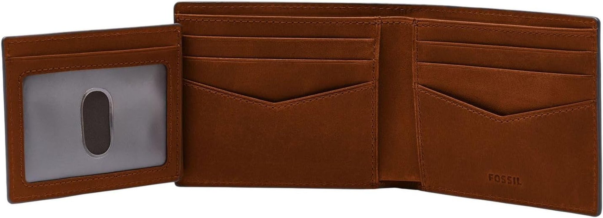 Fossil Everett-pung til mænd, mellembrunt bifoldet læder 11,5 cm L x 2,5 cm B x 8,9 cm H ML4397210 Herrepung Naty Shop