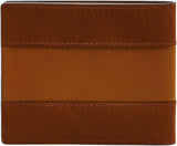 Fossil Everett-pung til mænd, mellembrunt bifoldet læder 11,5 cm L x 2,5 cm B x 8,9 cm H ML4397210 Herrepung Naty Shop
