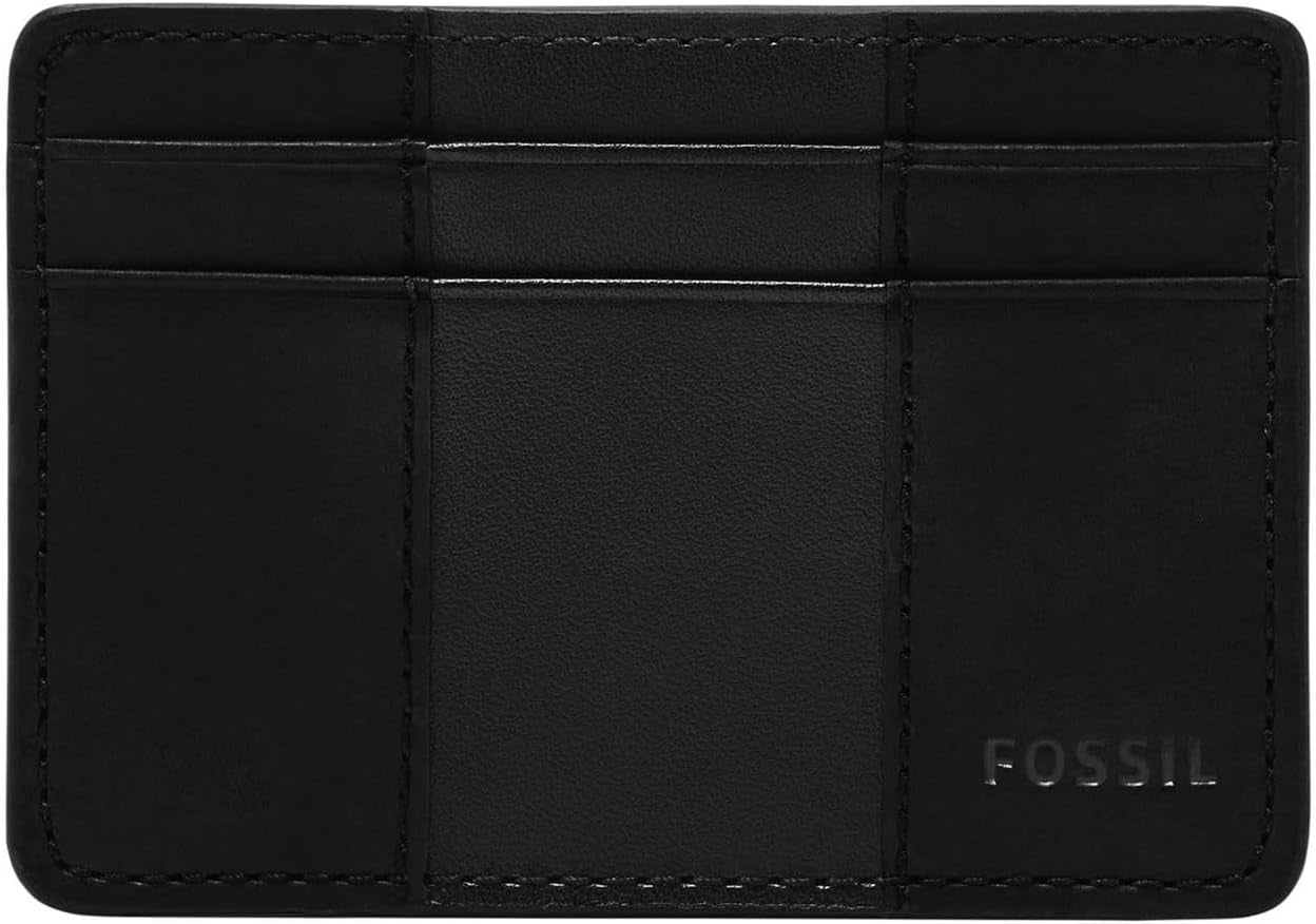 Fossil Herre Everett Pung Læder/PVC Medium Brun Kortholder 10,2 cm L x 0,6 cm B x 7,0 cm H ML4398210 Naty Shop Herre Pung Sort