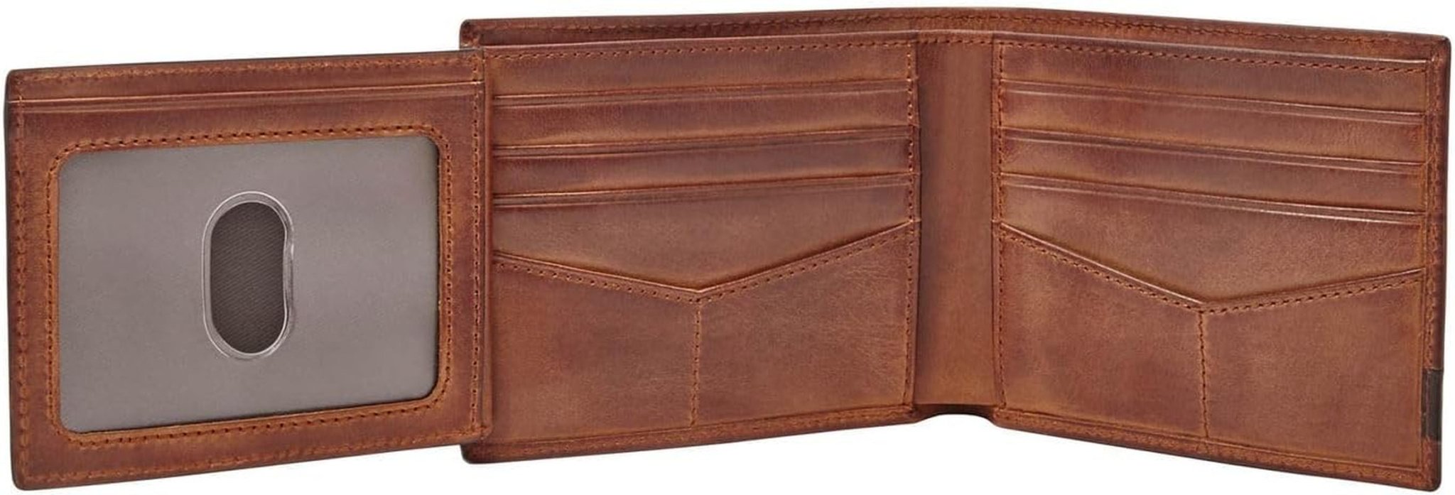 Fossil Quinn-pung til mænd - 100 % brunt bifoldet læder 11,5 cm L x 2 cm B x 9 cm H ML3644200 Herrepung Naty Shop