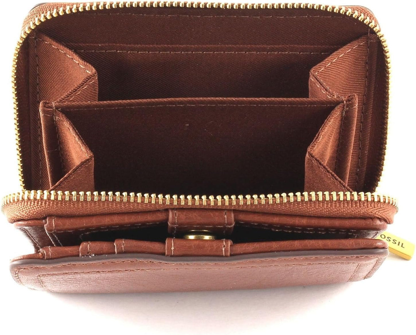 Fossil Kvinders Logan multifunktionel brun læderpung 11,1 cm L x 2,5 cm B x 8,9 cm H SL7923200 Damepung Naty Shop