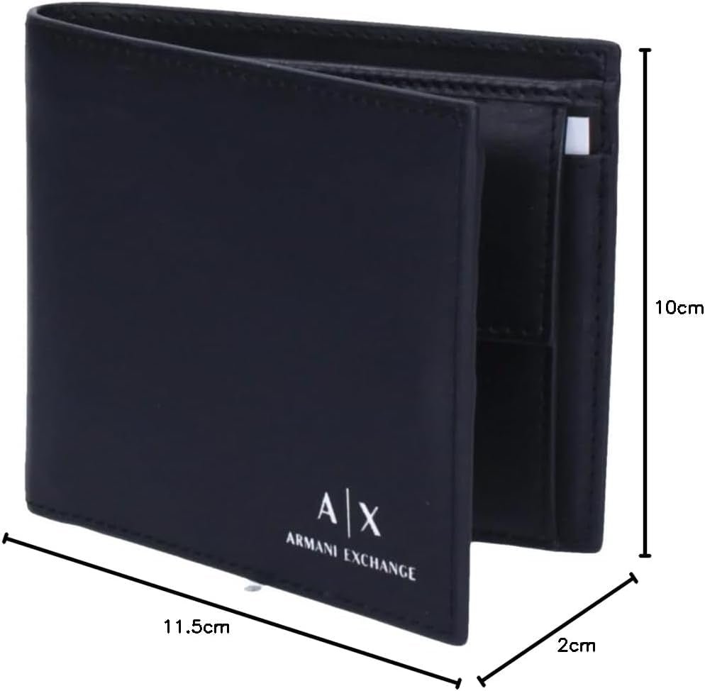 Armani Exchange Essential Wallet til mænd Simple Logo Print Sort Herrepung Naty Shop