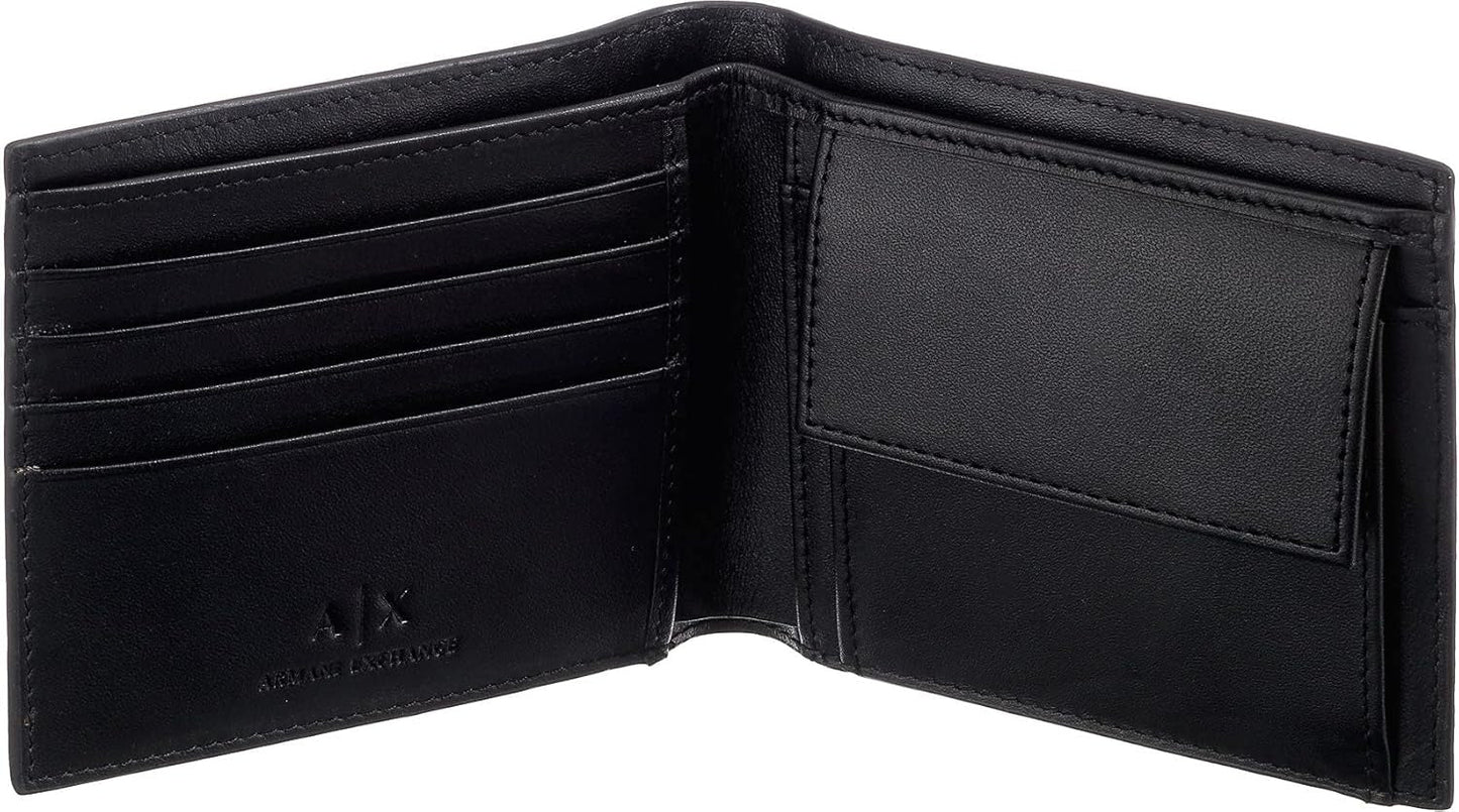 Armani Exchange Essential Wallet til mænd Simple Logo Print Sort Herrepung Naty Shop