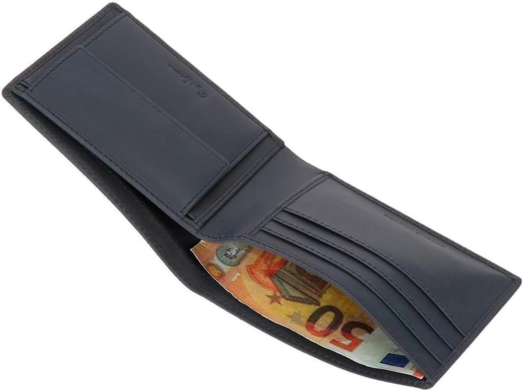 Pepe Jeans Pung til mænd Blå 11,5 x 8 x 1 cm RFID-beskyttet læderpung med møntlomme Herrepung Naty Shop