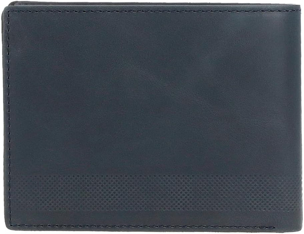 Pepe Jeans Pung til mænd Blå 11,5 x 8 x 1 cm RFID-beskyttet læderpung med møntlomme Herrepung Naty Shop