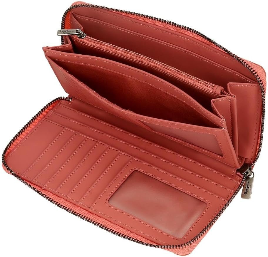 Pepe Jeans Corin tegnebog med kortrum, Pink, 19,5 x 10 x 2 cm, polyester og PU fra Joumma Tasker, Rosa, One Size, tegnebog med kortrum Damepung Naty Shop