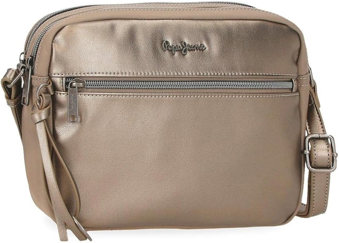 Pepe Jeans Ruby pung, pung, pung, lavet af polyester med imiteret læder detaljer. Rum, lynlåse. Fra Joumma Tasker Damepung Naty Shop Rubin Dobbelt Skuldertaske