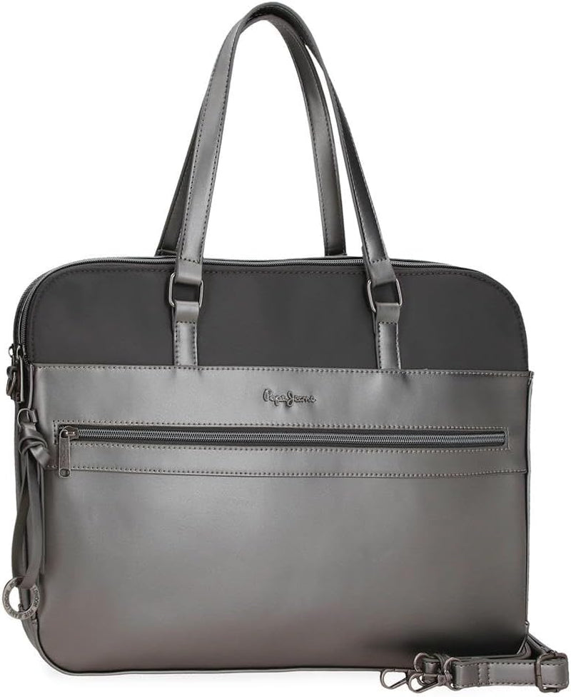 Pepe Jeans Ruby pung, pung, pung, lavet af polyester med imiteret læder detaljer. Rum, lynlåse. Fra Joumma Tasker Damepung Naty Shop Antracit dokumentmappe Pc