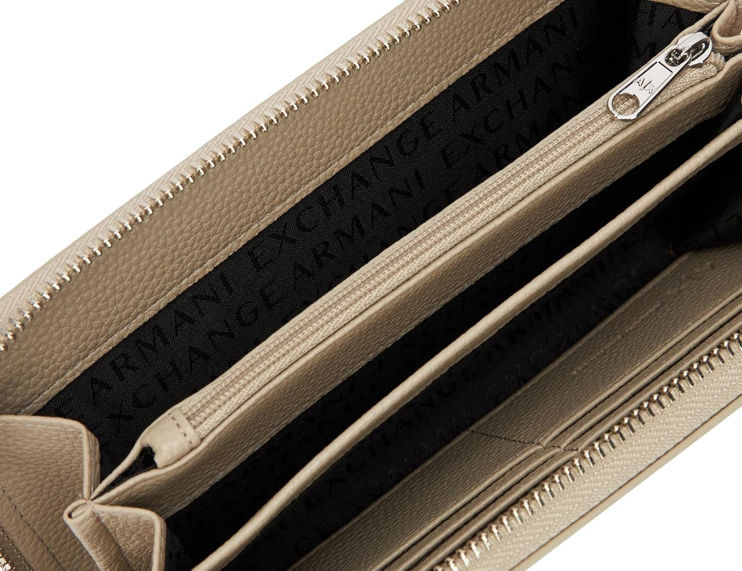 Armani Exchange Dame Essential Wave Pisco Sølvtrykt Logo Tri-Fold tegnebog Naty Shop Dame tegnebog