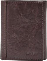Fossil Mænd Neel Læder Trifold tegnebog 8,255 cm L x 1,905 cm B x 10,16 cm H Herre Pung Naty Shop Brown