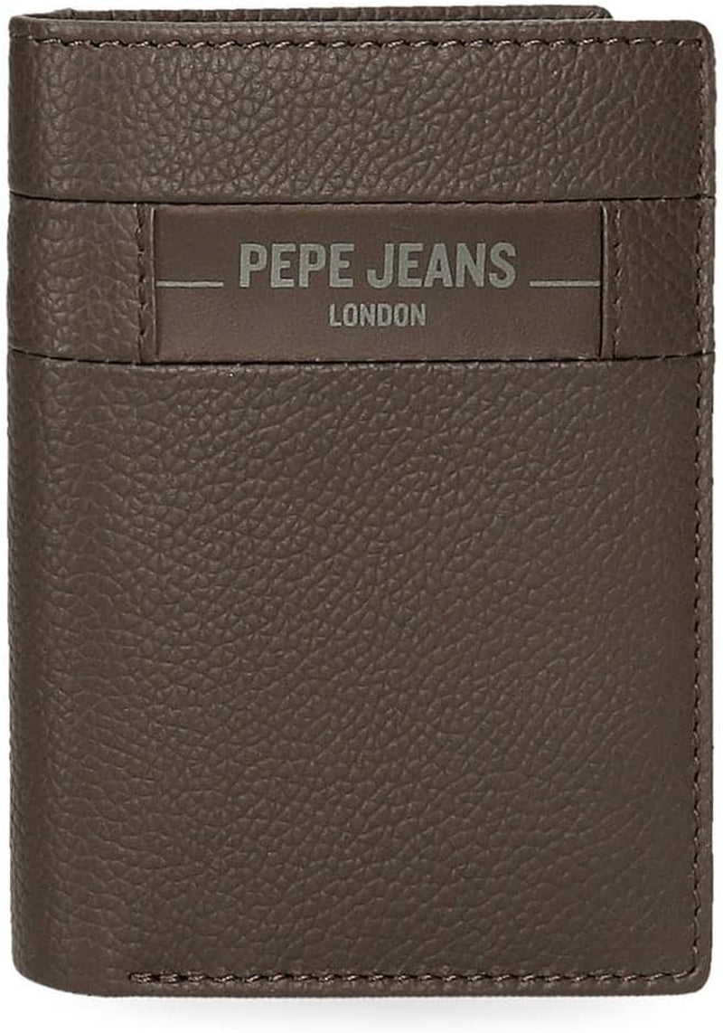 Pepe Jeans Afkrydsningsboks Sort Brun Blå Grå Koskind Punge & punge Naty Shop Herrepung Brun Lodret pung