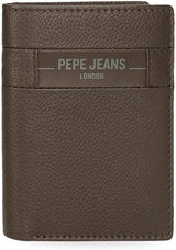 Pepe Jeans Afkrydsningsboks Sort Brun Blå Grå Koskind Punge & punge Naty Shop Herrepung Brun Lodret pung