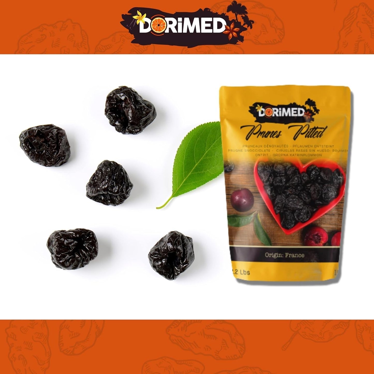 Svesker 1 kg | Stenfri blommer fra Agen | Mørt, blødt, velsmagende og saftigt | Hel, stor, usødet tørret frugt | Rig på fibre og naturlige antioxidanter Naty Shop dehydrerede produkter