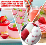 Jordbærpulver 120g - 100% naturlige jordbær Frysetørrede, uden tilsætningsstoffer Nem blanding Nærende, frysetørrede jordbær til is, kager, smoothies, drinks, smagspulver Dehydrerede produkter Naty Shop