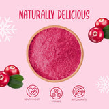 Frysetørret tranebærpulver 250g - Frysetørret frugtpulver - Frysetørret tranebærpulver til bagning, smoothies og mysli - 100% naturligt tranebærpulver uden tilsætningsstoffer Dehydrerede produkter Naty Shop