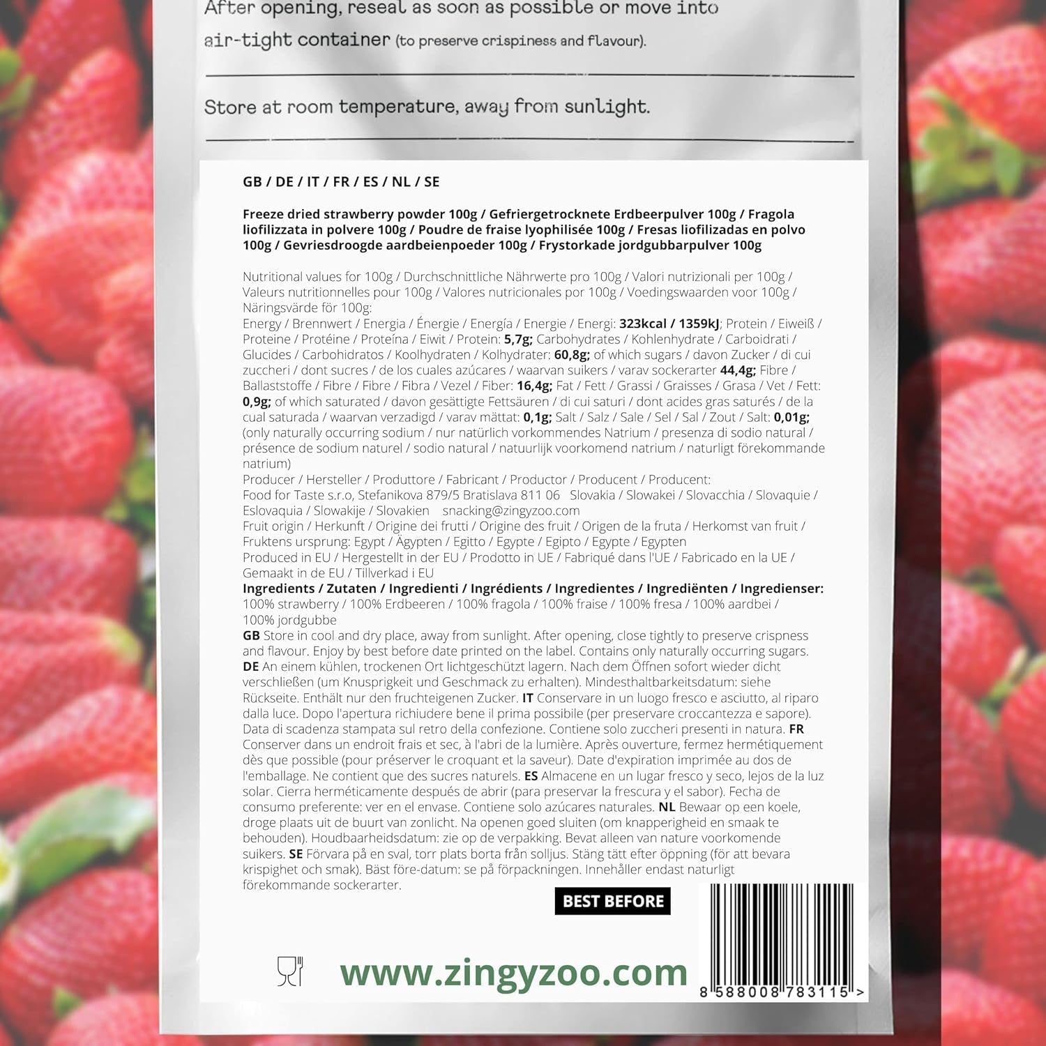 Frysetørret frugtpulver Jordbærpulver | Frysetørret jordbærpulver Jordbærpulver | Jordbærpulver Smoothie Jordbærbudding Tørrede frugter (100 g) Tørrede produkter Naty Shop