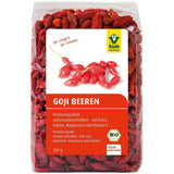 Raab Vitalfood Økologiske gojibær, høj kvalitet, restkontrolleret, laboratorietestet, svovlfri, ingen tilsætningsstoffer, vegansk, rig på naturligt jern, kalium, vitamin C, ulvebær, 1 pakke (250 g) Naty Shop Dehydrerede produkter 250 gram