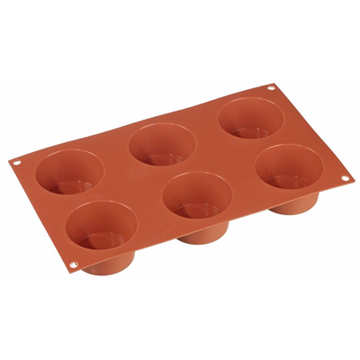 6-hulrum muffins silikoneform - modstandsdygtighed fra -60 til 230 grader celsius kan bruges i ovn, fryser, opvask