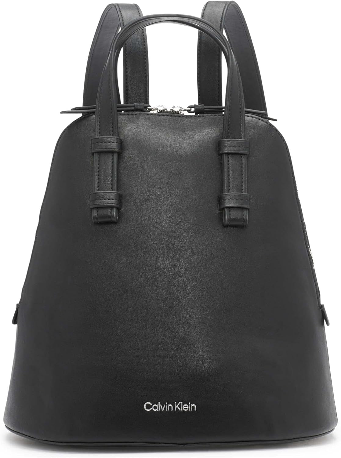 Calvin Klein Dame Zina Zip Around Rygsæk Dametasker Naty Shop Sort/sølv One Size Passer til alle