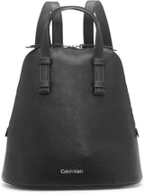 Calvin Klein Dame Zina Zip Around Rygsæk Dametasker Naty Shop Sort/sølv One Size Passer til alle