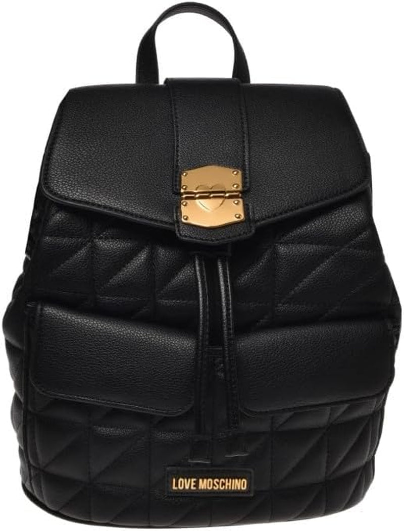 Love Moschino kvinders rygsæk, sorte dametasker Naty Shop Standard titel