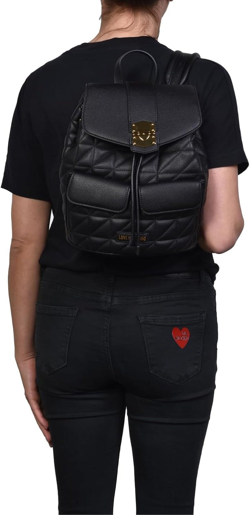Love Moschino damerygsæk, sort Naty Shop Dametasker
