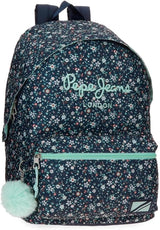 Pepe Jeans Alenka skolerygsæk med trolley, blå, 30 x 40 x 12 cm, polyester, 14,4 L, blå, skolerygsæk med trolley Premium rygsække og tasker Naty Shop rygsæk 42